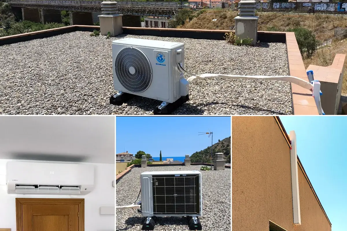 Unités extérieure et intérieure Mundoclima installées à Colera